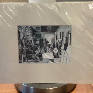Picasso Meninas Black and Gray Abstract Art Print NWTs